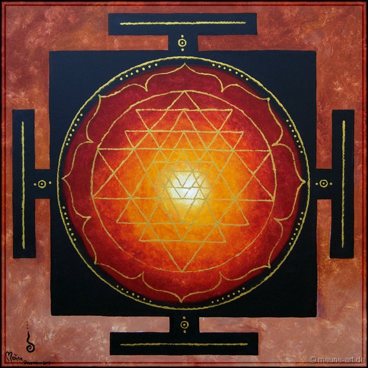 Yantra Acryl auf Leinwand;
100 x 100 cm