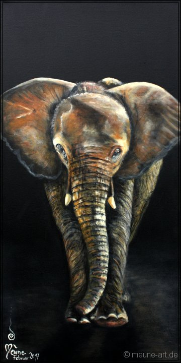 Elefant1 Acryl auf Leinwand;
50 x 100 cm;
verkauft