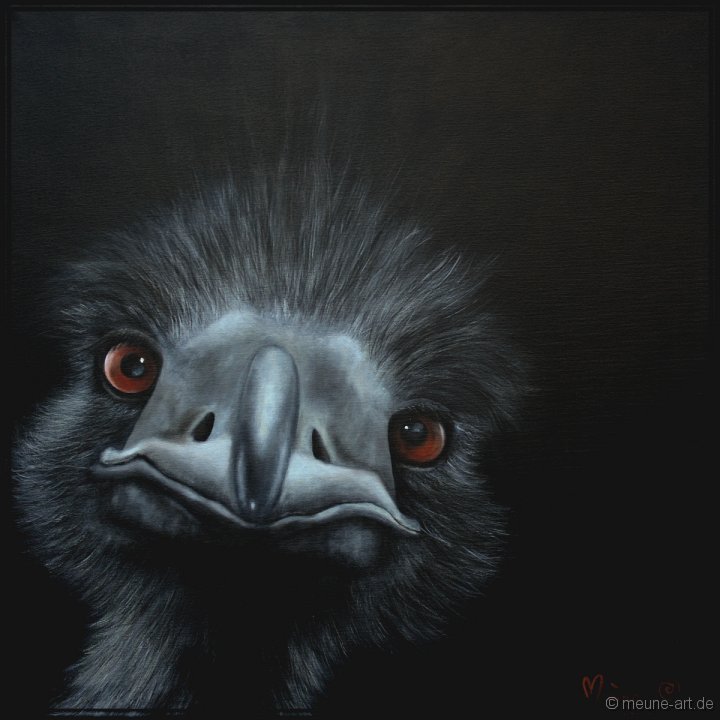 Emu Acryl auf Leinwand;
Acryl auf Leinwand;
77 x 77 cm;
verkauft
