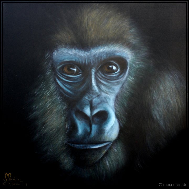 Gorilla Acryl auf Leinwand;
120 x 120 cm