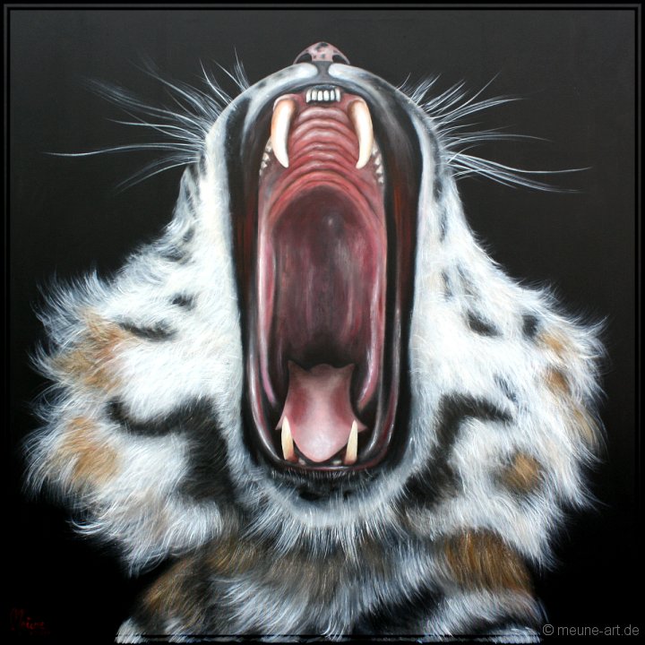 Tiger Acryl auf Leinwand;
120 x 120 cm